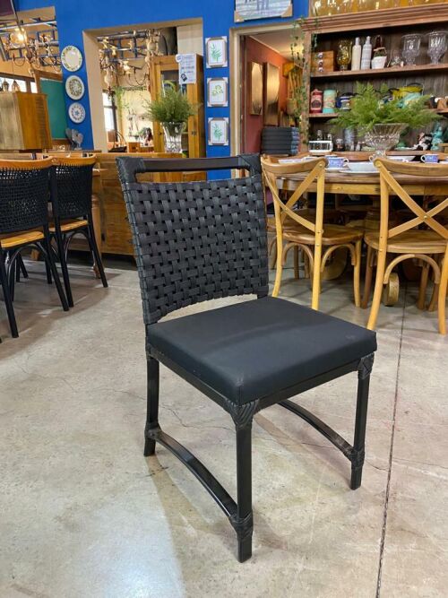 Imagem do produto Cadeira Spider Junco Assento Estofado Black